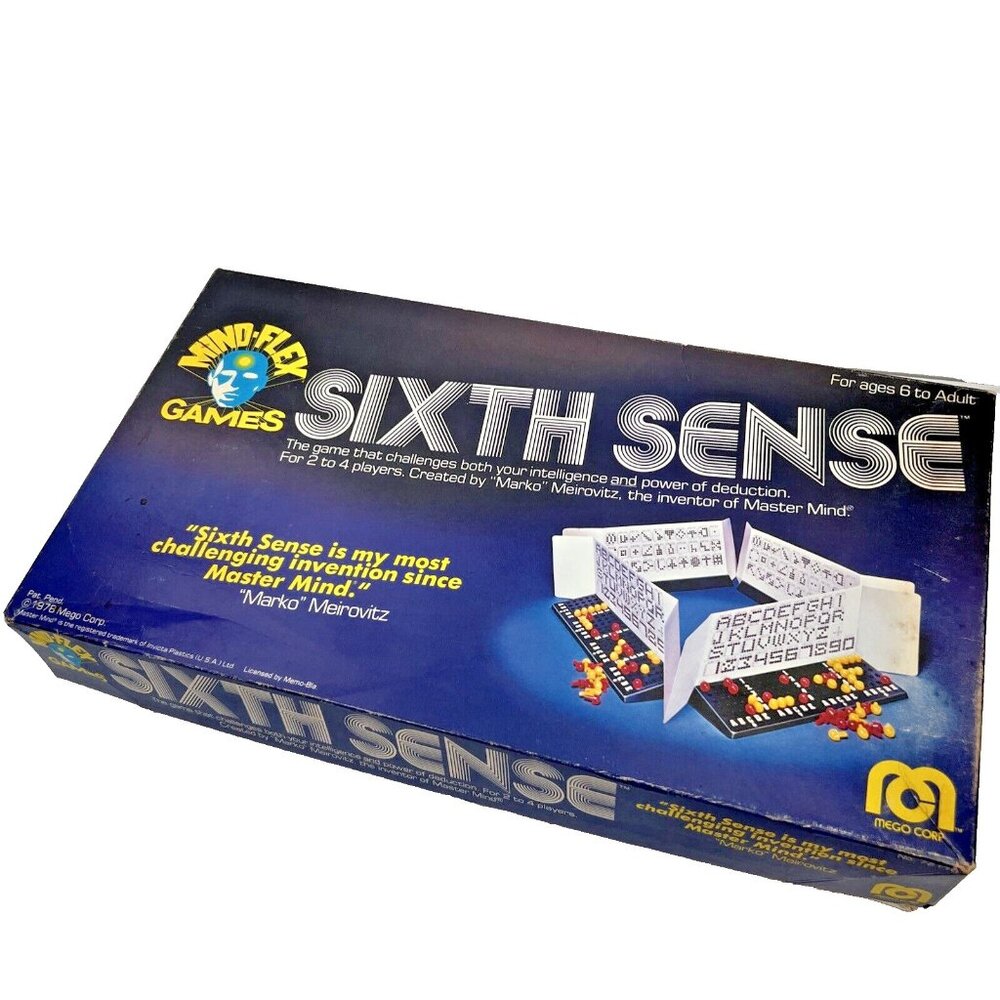 Sixth Sense Game Challenges Intelligence and Power of Deduction 1978 Boardgame
